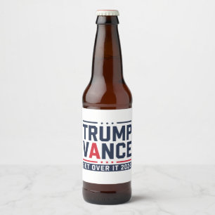 Trump Won Verkiezingen 2024 President Trump Vance Bier Etiket