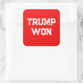 TRUMP WON VIERKANTE STICKER (Tas)
