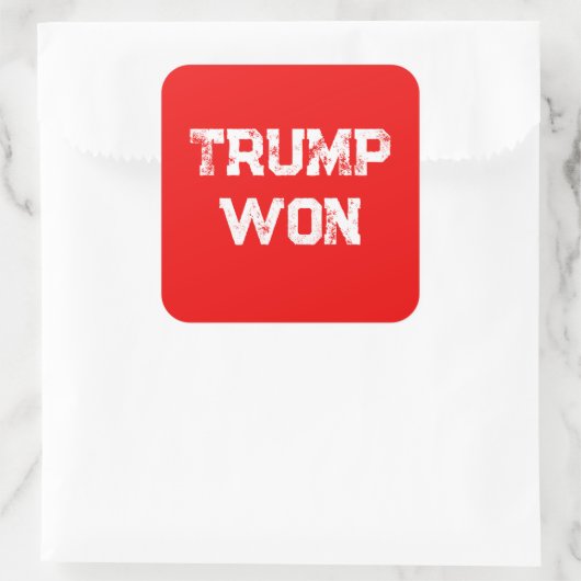 TRUMP WON VIERKANTE STICKER (Tas)