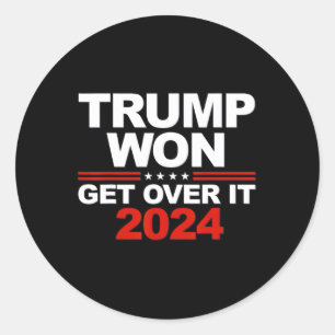 Trump won voor zijn tweede termijn Trump 2024 Ronde Sticker