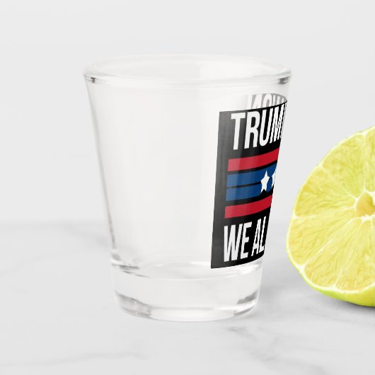 Trump won We All Won 2024 Amerikaanse vlag Trump w Shot Glas (Links)