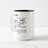 Trump Word Cloud Typografie Tweekleurige Koffiemok (Voorkant links)