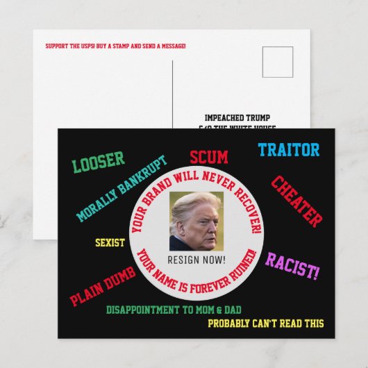 Trump Word Salade Briefkaart (Voorkant / Achterkant)