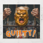 TRUMP WORDT OP ALLE PUNTEN SCHULDIG BEVONDEN SPARKLING WIJNETIKET (Enkel label)