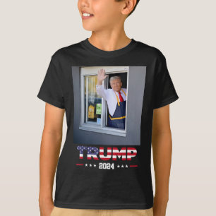 Trump Works Drive-thru Trump serveert Franse friet T-shirt