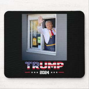Trump Works Drive-thru Trump Serveert Frites Muismat