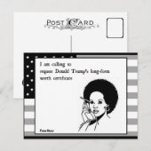 Trump Worth Certificate Briefkaart (Voorkant / Achterkant)