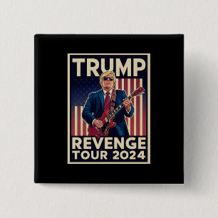 Trump Wraaktoernee 2024 Politieke Verkiezing 2024 Vierkante Button 5,1 Cm