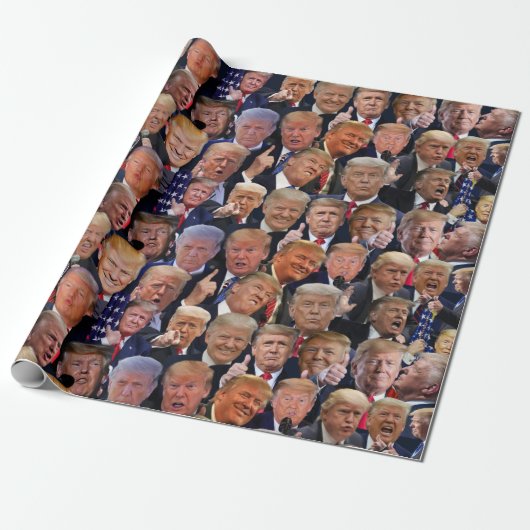 Trump Wrapping Paper Cadeaupapier (Uitgerold)
