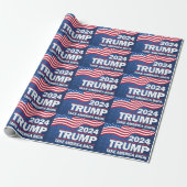 Trump Wrapping Paper Haal Amerika terug Cadeaupapier (Uitgerold)