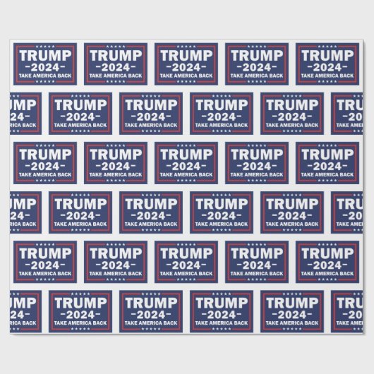 Trump Wrapping Paper Haal Amerika terug Cadeaupapier (Vlak)