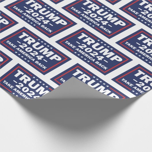 Trump Wrapping Paper Haal Amerika terug Cadeaupapier (Hoek)
