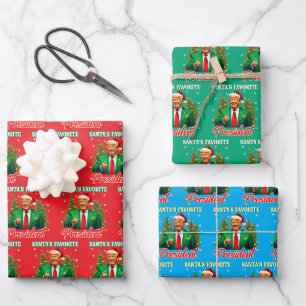 Trump Xmas Gift Wrap   Het favoriete President van Inpakpapier Vel