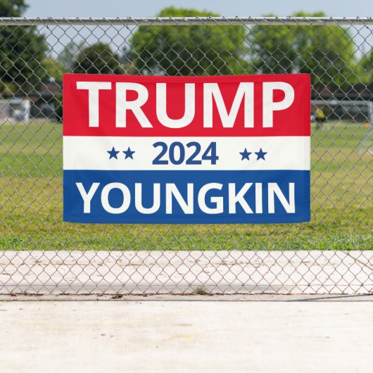 Trump Youngkin 2024 Spandoek (Insitu)