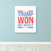 Trump zal er overheen komen canvas afdruk (Insitu (Houten vloer))