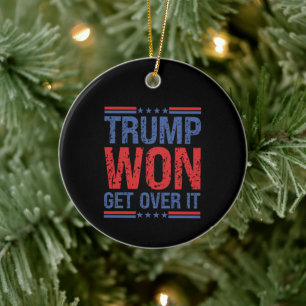 Trump zal er overheen komen keramisch ornament
