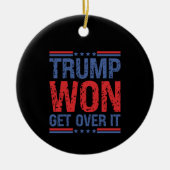 Trump zal er overheen komen keramisch ornament (Voorkant)