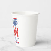 Trump zal er overheen komen papieren bekers (Links)