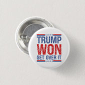 Trump zal er overheen komen ronde button 3,2 cm (Voorkant /achterkant)