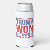 Trump zal er overheen komen seltzer blikjeskoeler (Seltzer Achterkant)