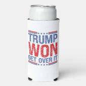 Trump zal er overheen komen seltzer blikjeskoeler (Seltzer Voorkant)