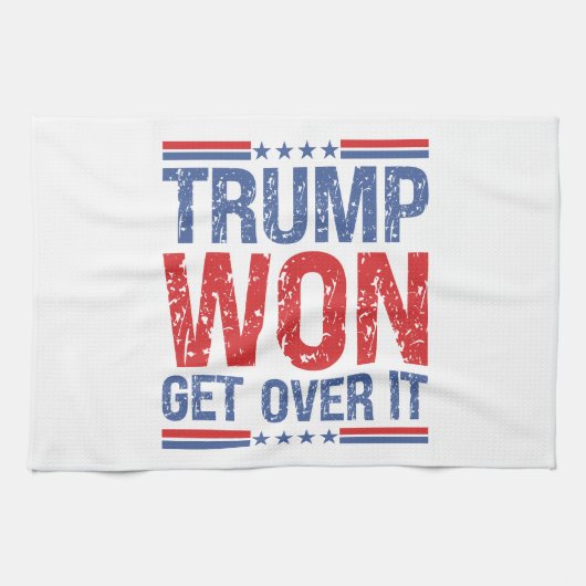 Trump zal er overheen komen theedoek (Horizontaal)