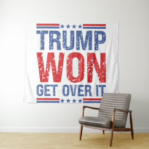 Trump zal er overheen komen wandkleed