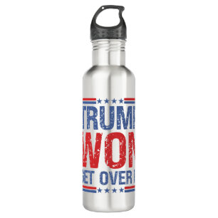 Trump zal er overheen komen waterfles 