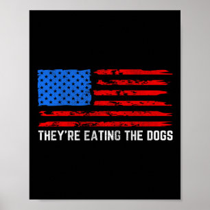 Trump Ze eten de honden Poster