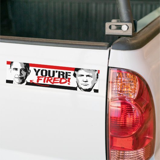 Trump zegt: Obama Je bent ontslagen -.png Bumpersticker (Op Truck)