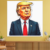 Trump ziet er waardig uit canvas afdruk (Insitu (Woonkamer))