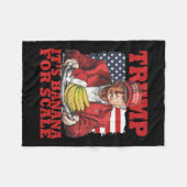 Trump zijn banaan (voor schaal) sterrenschip Funny Fleece Deken (Voorkant (Horizontaal))