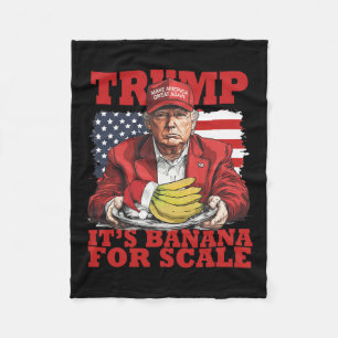 Trump zijn banaan (voor schaal) sterrenschip Funny Fleece Deken