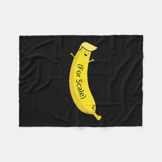 Trump zijn banaan (voor schaal) sterrenschip Funny Fleece Deken (Voorkant (Horizontaal))