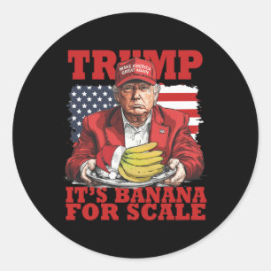 Trump zijn banaan (voor schaal) sterrenschip Funny Ronde Sticker