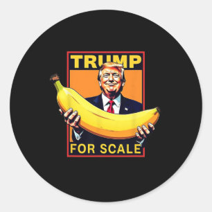 Trump zijn banaan (voor schaal) sterrenschip Funny Ronde Sticker