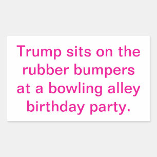 Trump zit op rubber bumpers Hankamer Artjunkhaus Rechthoekige Sticker