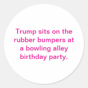Trump Zit Op Rubber Stoten Hankamer Artjunkhaus Ronde Sticker
