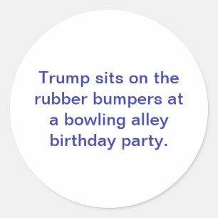Trump Zit Op Rubber Stoters Hankamer Artjunkhaus Ronde Sticker