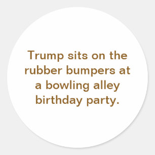 Trump Zit Op Rubberen Stootblokken Hankamer Artjun Ronde Sticker