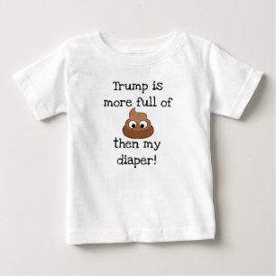 Trump zit vol met grappig shirt van Poop Baby