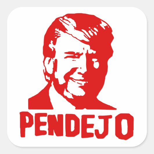 Trump zuigt: Puerto Rico "Pendejo"-Sticker Vierkante Sticker (Voorkant)