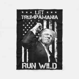Trumpamania Trump 2024 laat Trump-a-mania de vrije Fleece Deken