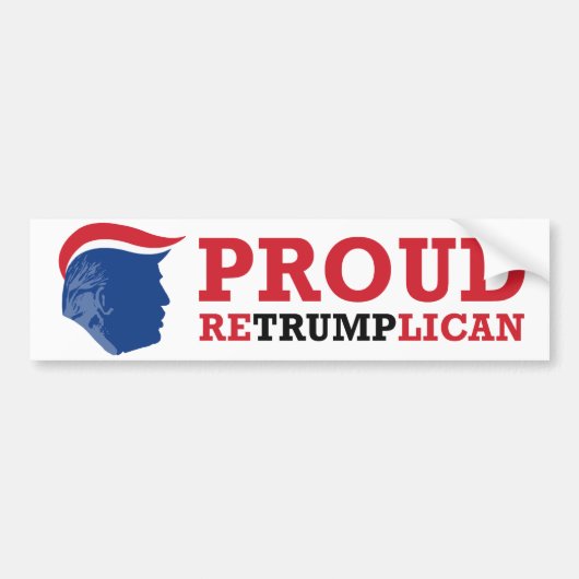 TrumpBumperTemp President Retrumplican -.png Bumpersticker (Voorkant)