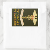 TrumpCare—Twee Petten Rechthoekige Sticker (Tas)