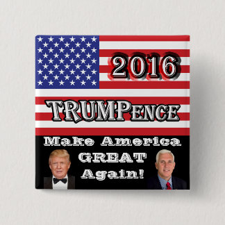 TRUMPence 2016 - Amerika weer geweldig maken! Vierkante Button 5,1 Cm