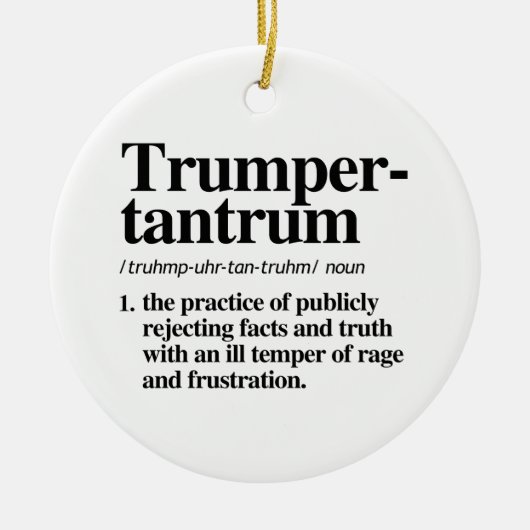 Trumper Tantrum Definitie Keramisch Ornament (Voorkant)
