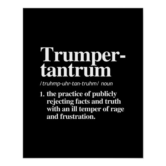 Trumper Tantrum Definitie Perfect Poster (Voorkant)