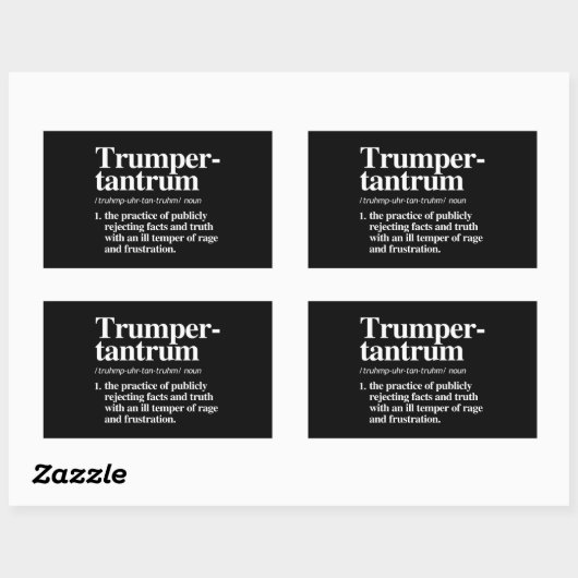 Trumper Tantrum Definitie Rechthoekige Sticker (Vel)