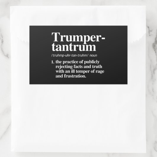 Trumper Tantrum Definitie Rechthoekige Sticker (Tas)